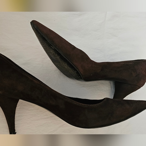 Primadonna Shoes Brown Espresso Suede Calf  Pump Size 39.   B-4 - Picture 4 of 9